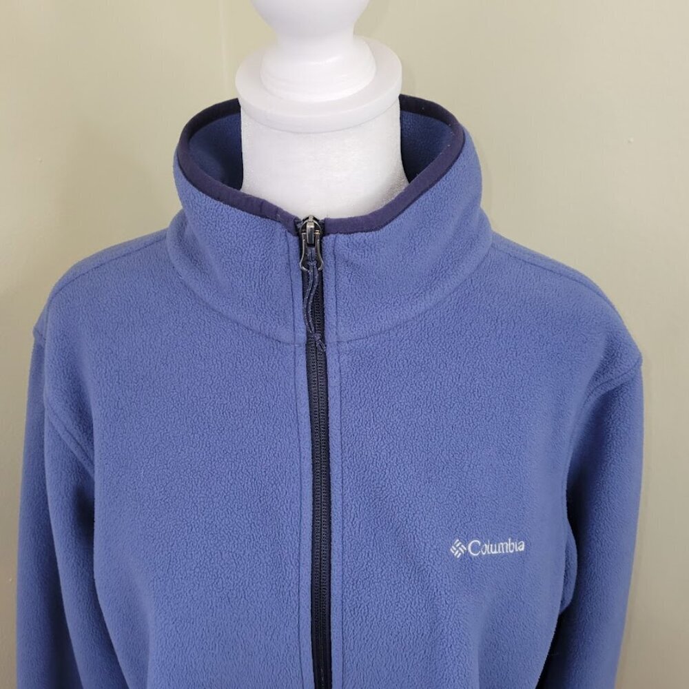 Columbia Sportswear Full Zip Fleece Jacket Long Sleeves Blue Women's Size XL - Picture 3 of 15